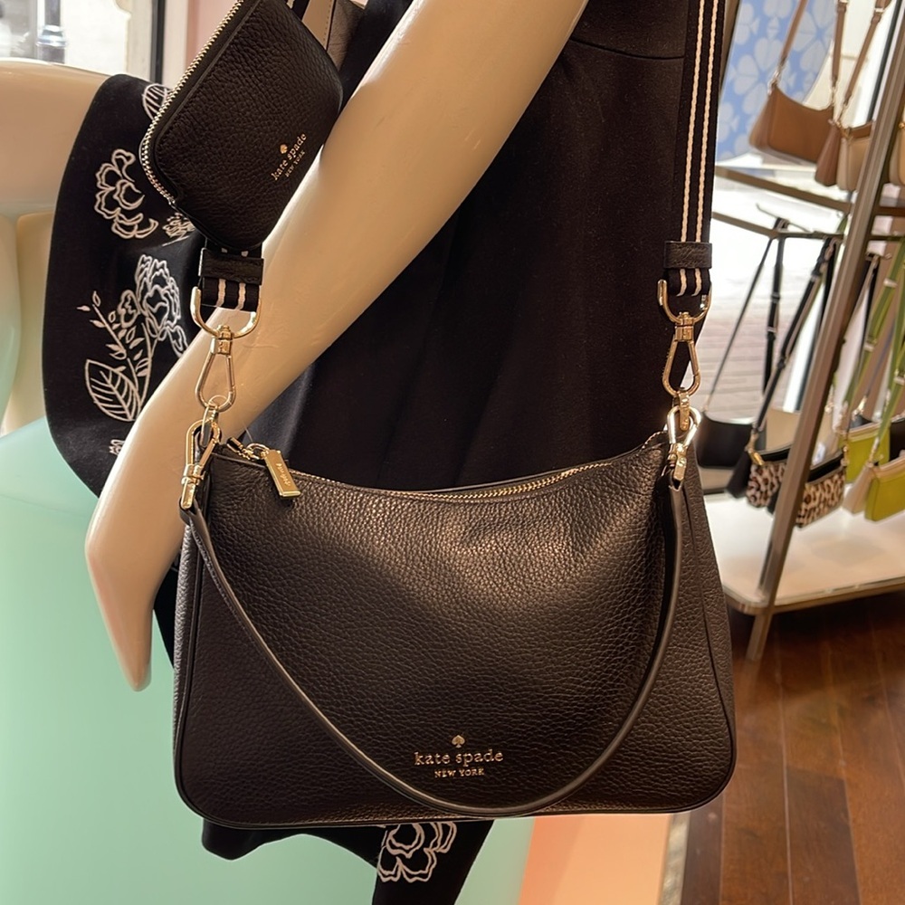 Kate Spade Rosie Shoulder Bag With Tech Attachment AirPod 
Black 
NWT - Picture 11 of 16